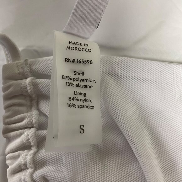 Andie x Demi Moore The Tropez Triangle Bikini Top White Sz SM - Picture 6 of 9